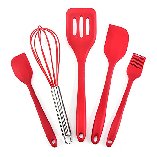 High Heat Resistant Silicone Spatula Set - Non-Stick Baking Scraper, Mixing Tool for Cakes, Frosting & Dough - Perfect for Baking, Cooking & Kitchen Decor