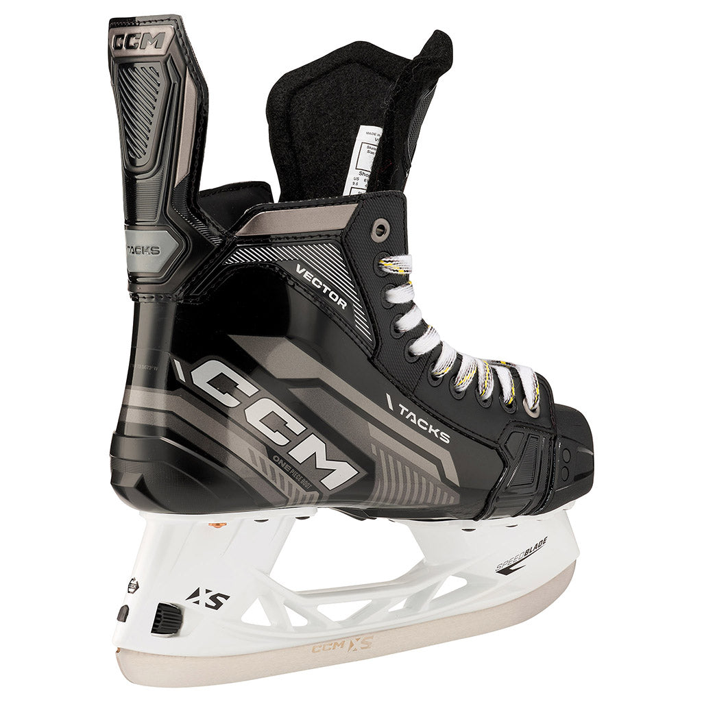 CCM Tacks Vector 2022 Intermediate Ice Hockey Skates - Professional Performance Skates for Youth & Adult Players - Perfect for Ice Rink Games, Training & Competitive Matches