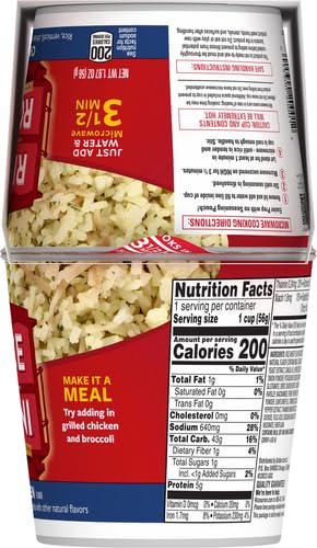 Rice-a-Roni Chicken Flavor Instant Rice Cups - 4 Pack | Quick & Easy Microwaveable Meal | Perfect for Lunch, Office Snacks & Camping Trips