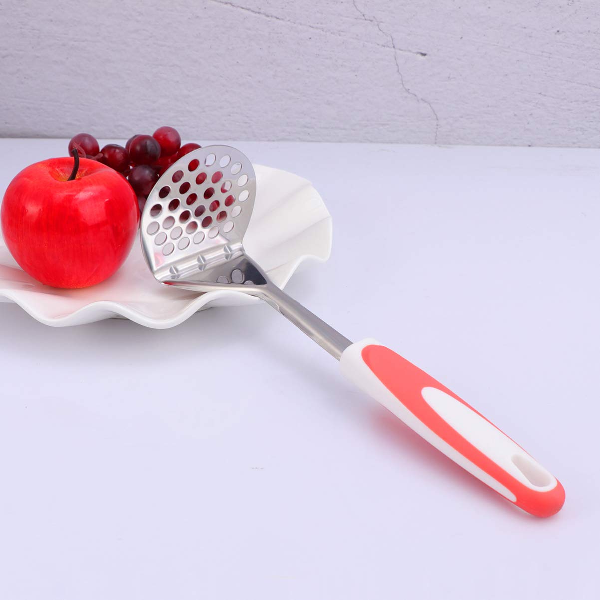 Premium Stainless Steel Potato Ricer & Garlic Press - Heavy Duty Hand Juicer for Mashed Potatoes, Fruits, Baby Food - Ideal for Kitchen, Camping, and Homemade Purees