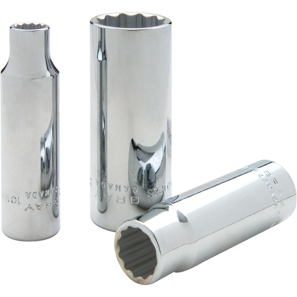 1/2 Inch Drive 12-Point Metric Deep Socket Set - Heavy Duty Impact Sockets for Automotive & Mechanical Repairs - Perfect for DIY, Garage, and Professional Mechanics