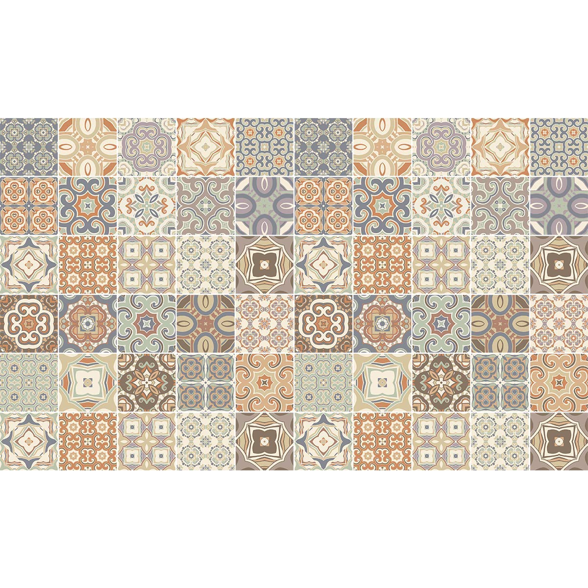 Azulejos Olka Cement Tile Stickers - Self-Adhesive Waterproof Wall Decals for Bathroom, Kitchen, Backsplash (15 Pack, 60x60cm) - Perfect for Home Renovation & DIY Decor Projects