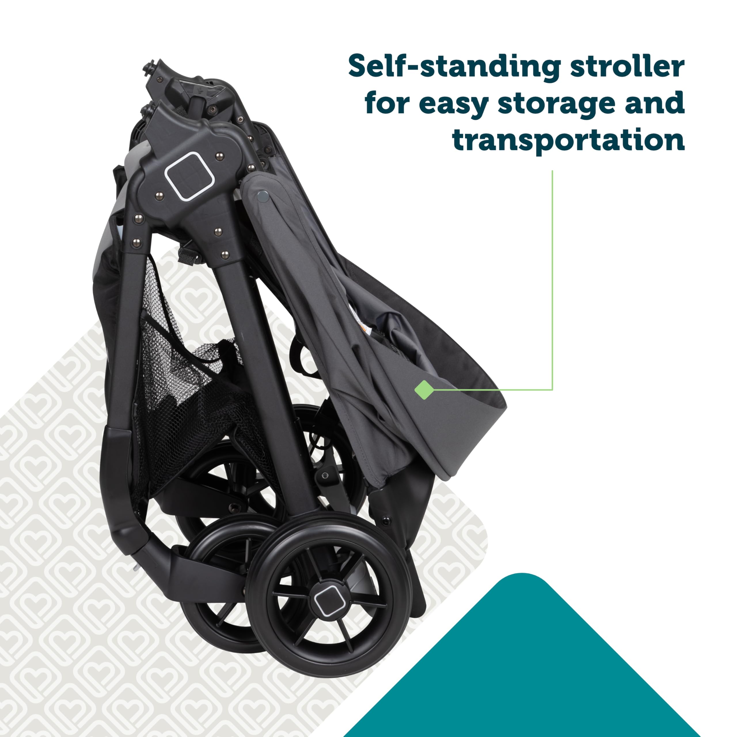 Safety 1st Smooth Ride Travel System - OnBoard™ FLX Infant Car Seat & Stroller Combo in Monument | Lightweight, Easy-Fold Design for Newborns | Perfect for Travel, Shopping & Daily Walks