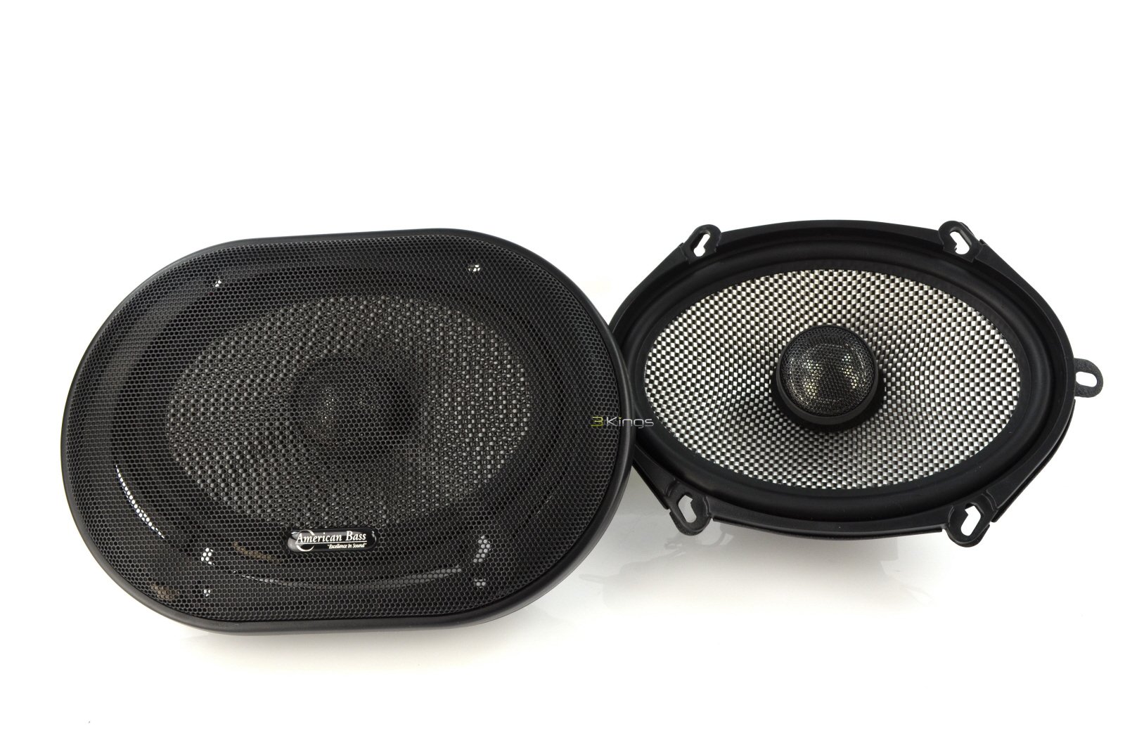 American Bass SQ5.7 2-Way Car Speakers Pair - 6x8/5x7 Inch Coaxial Speakers for Enhanced Car Audio | Perfect for Sedans, SUVs, and Trucks