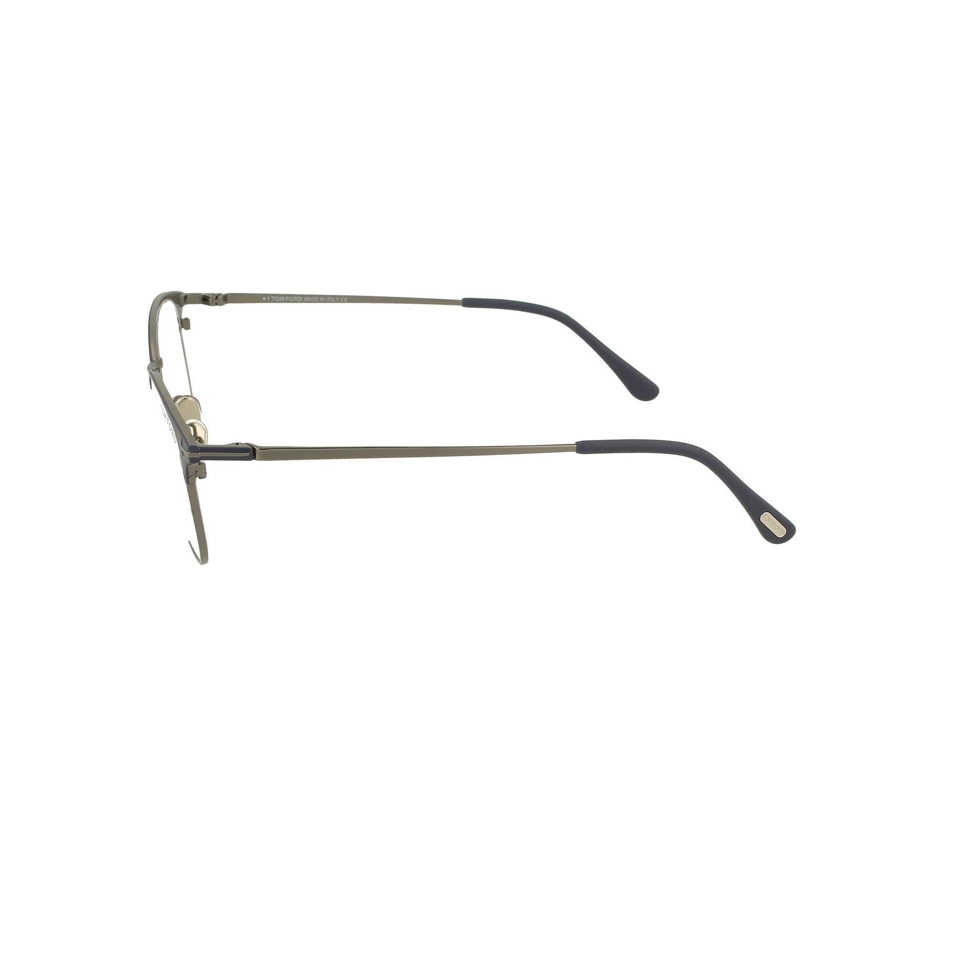 Tom Ford FT 5750-B 091 Eyeglasses - Matte Blue Frame with Shiny Dark Ruthenium 