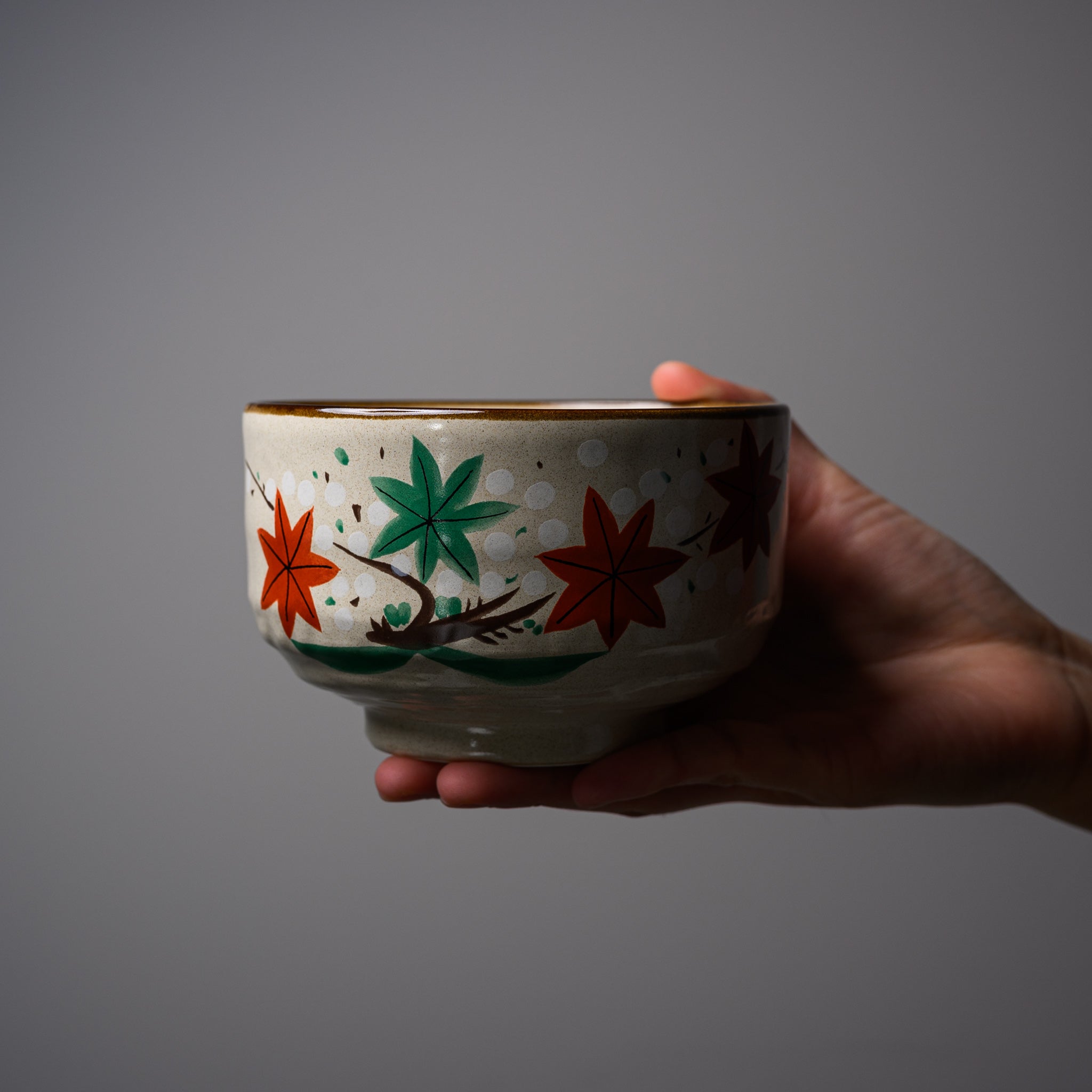 Premium Matcha Bowl Set - Handcrafted Maple Wind Ceramic Tea Cup for Japanese Tea Ceremony | Authentic Chawan for Matcha Green Tea Lovers | Perfect for Home Zen Meditation & Gift Giving
