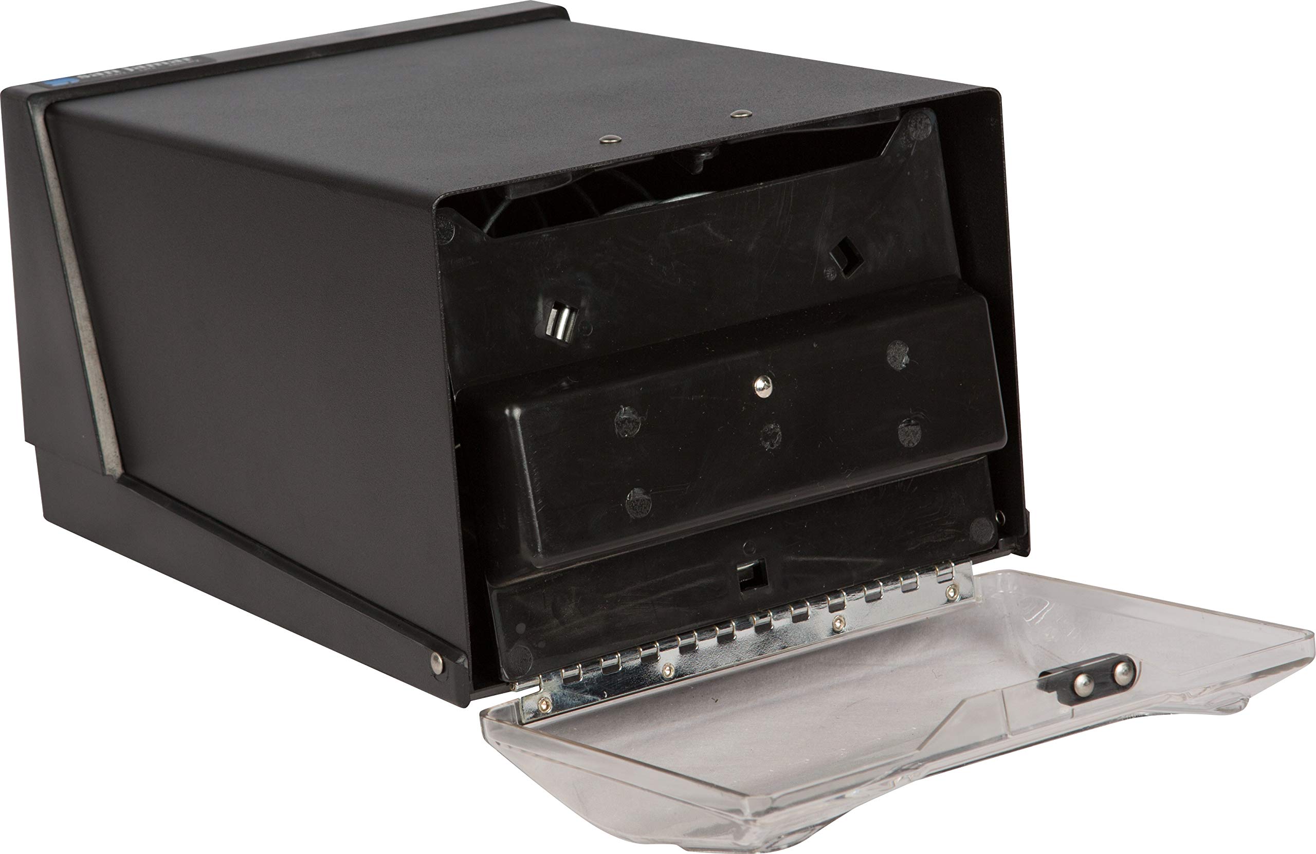 San Jamar H3001 Clear/Black Countertop Fullfold Napkin Dispenser - 300 Napkin Capacity, 7-5/8