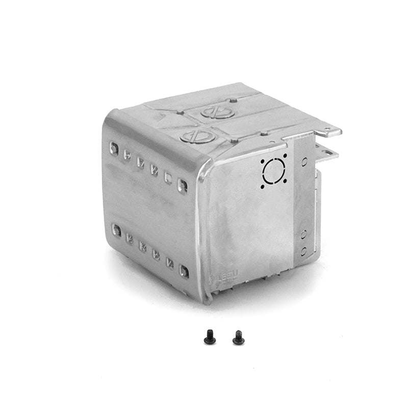 LESU FE VM 1/14 RC Tractor Truck Plastic Urea Tank & Metal Exhaust Tank Battery Box - Replacement Parts for Remote Control Car Models - Perfect for RC Vehicle Upgrades and DIY Repairs