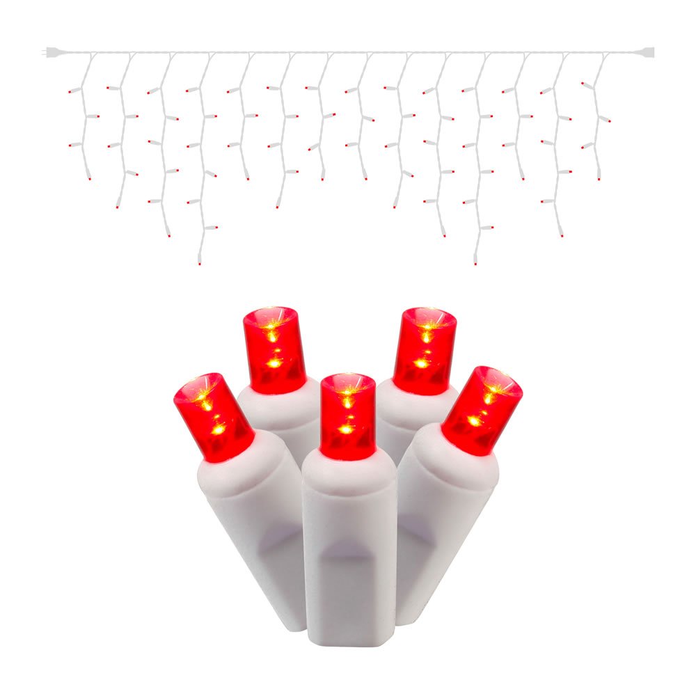 Vickerman X6W3303 6W White Icicle Christmas Lights - Outdoor Waterproof LED String Lights for Holiday Decorations, Home, Garden, and Party Decor