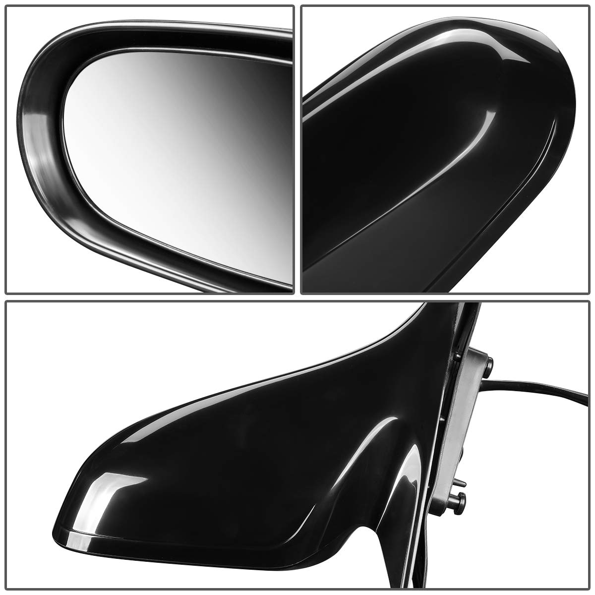 Auto Dynasty MA1320124 MA1321124 Pair OE Style Powered Rear Side View Door Mirror Replacement for 1998-1999 Mazda 626 - Perfect for Parking Assistance & Blind Spot Visibility