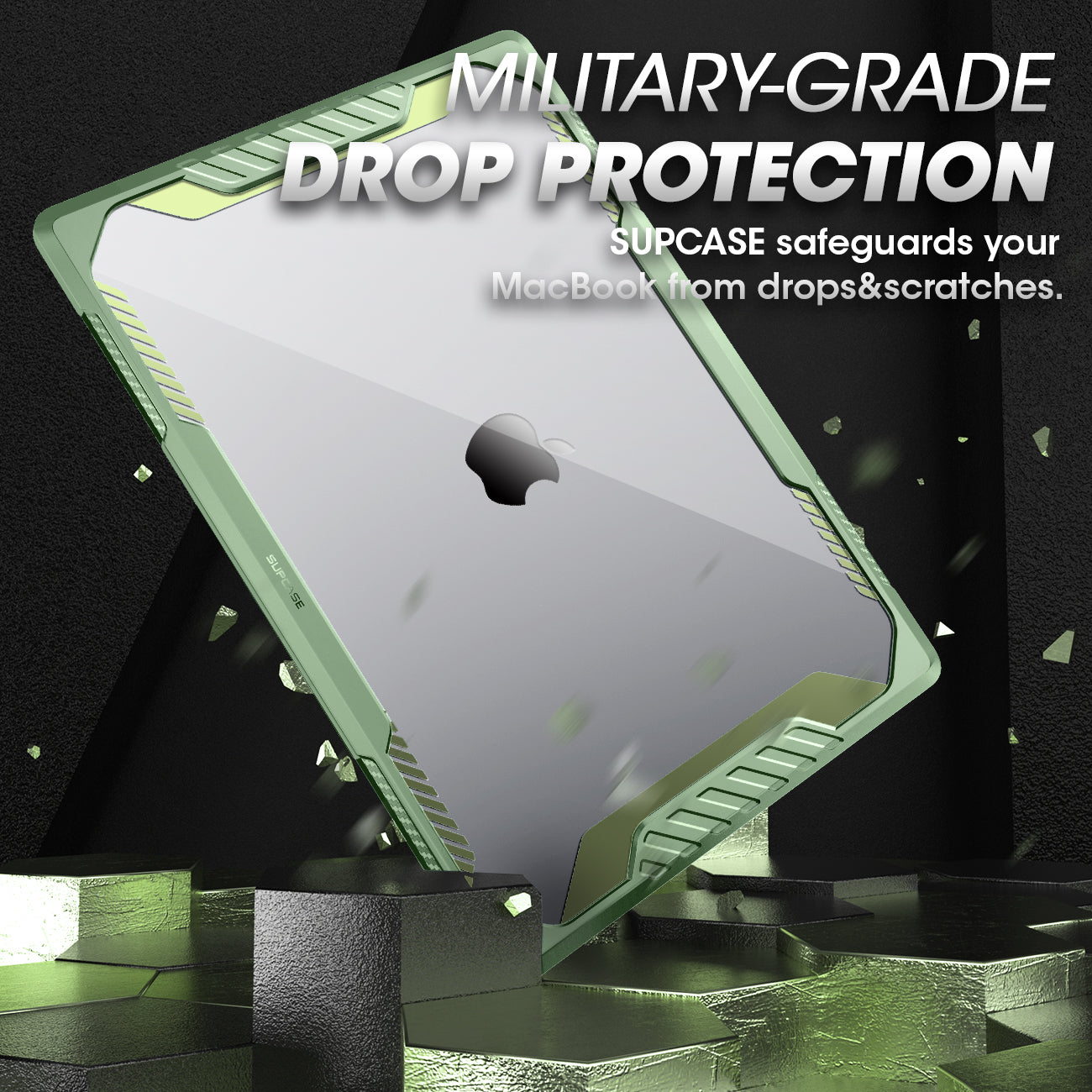 Apple MacBook Pro 16-inch M1/M2 Pro/Max Laptop Case (2021-2023 Model) - SUPCASE Unicorn Beetle Pro Series Rugged Protective Cover in Green - Perfect for Work, Travel & Outdoor Use