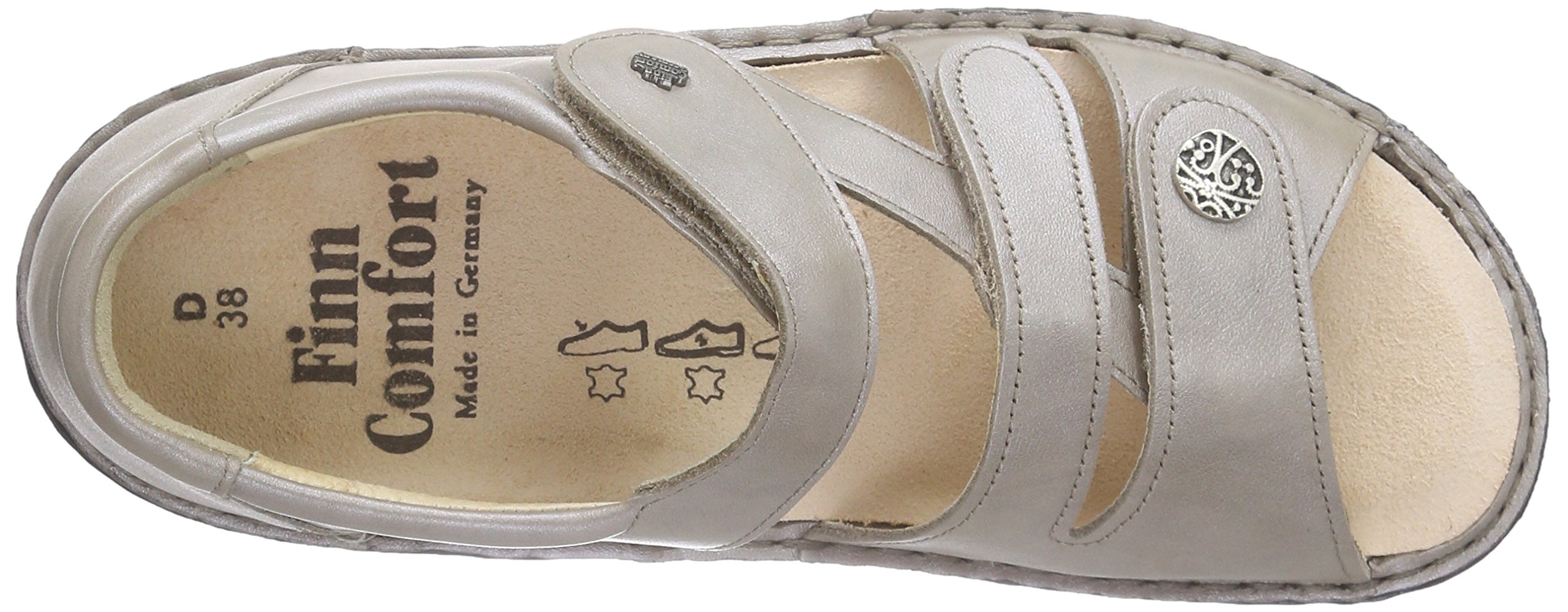 Finn Comfort Women's Peep-Toe Sandals - Wide Width EU 34 | Comfortable Summer Sandals for Walking, Travel & Casual Outfits