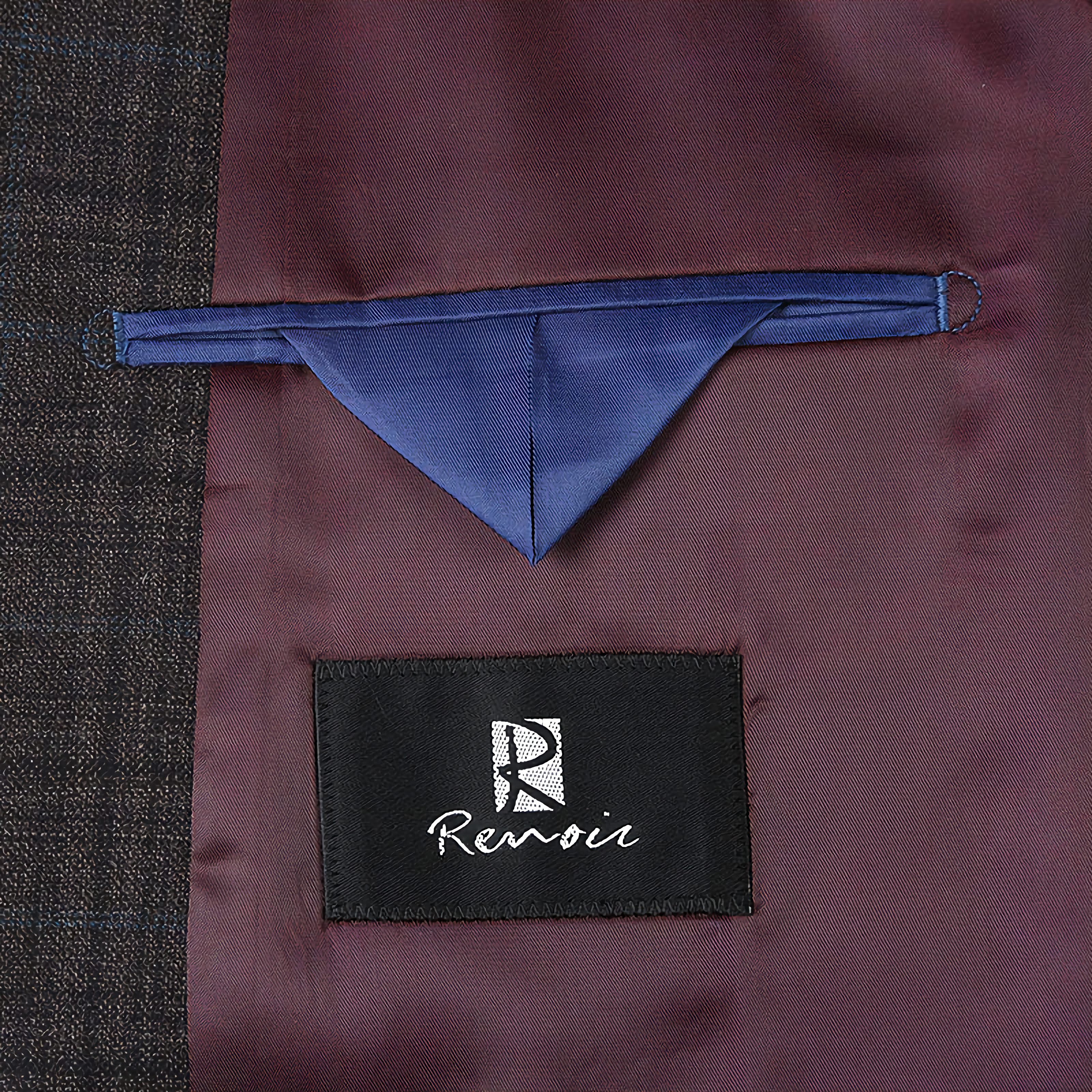 Brown Wool Blend Checked Blazer for Men - Classic Regular Fit Business Jacket - Perfect for Office, Weddings & Formal Events