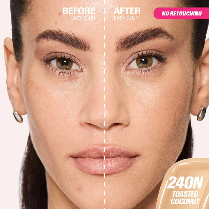 HUDA BEAUTY Easy Blur™ Natural Airbrush Foundation with Niacinamide - Lightweight, Buildable Coverage for Flawless Skin | Perfect for Everyday Wear & Special Occasions
