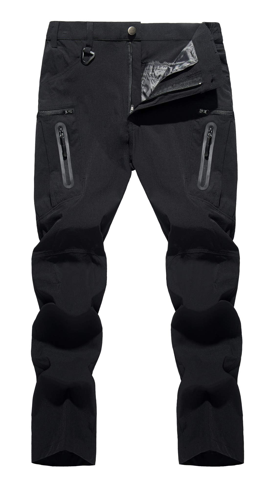 TACVASEN Men's Lightweight Hiking Tactical Pants - Waterproof Quick Dry Cargo Work Pants with 8 Pockets for Outdoor, Camping & Rainy Weather Adventures