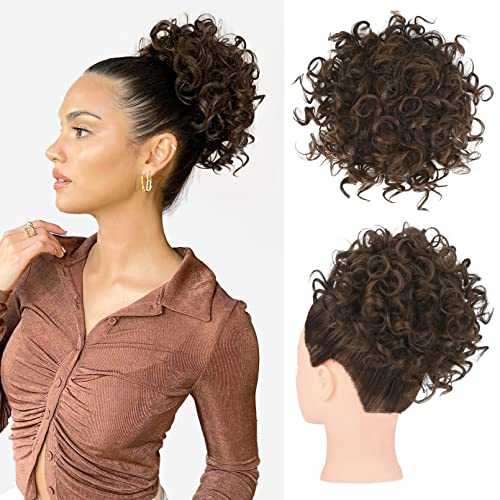 Messy Bun Hair Piece - Stretchy Elastic Drawstring Ponytail Holder for Women | Perfect for Workouts, Yoga, and Everyday Hairstyles