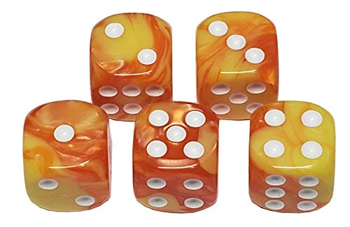 Orange/Yellow, White Pips