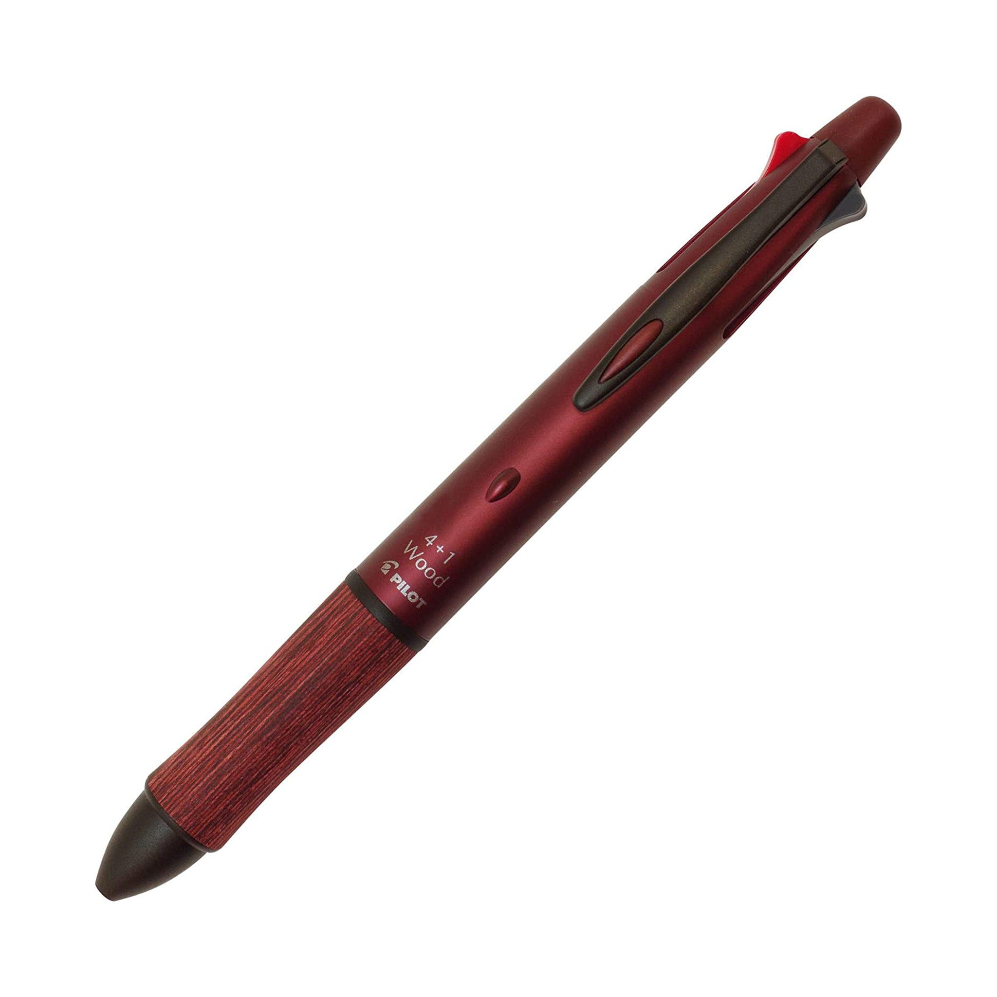 4+1 Wooden Ballpoint Pen & Mechanical Pencil Set - Premium Pilot Style Writing Instruments for Office, School & Gift Giving
