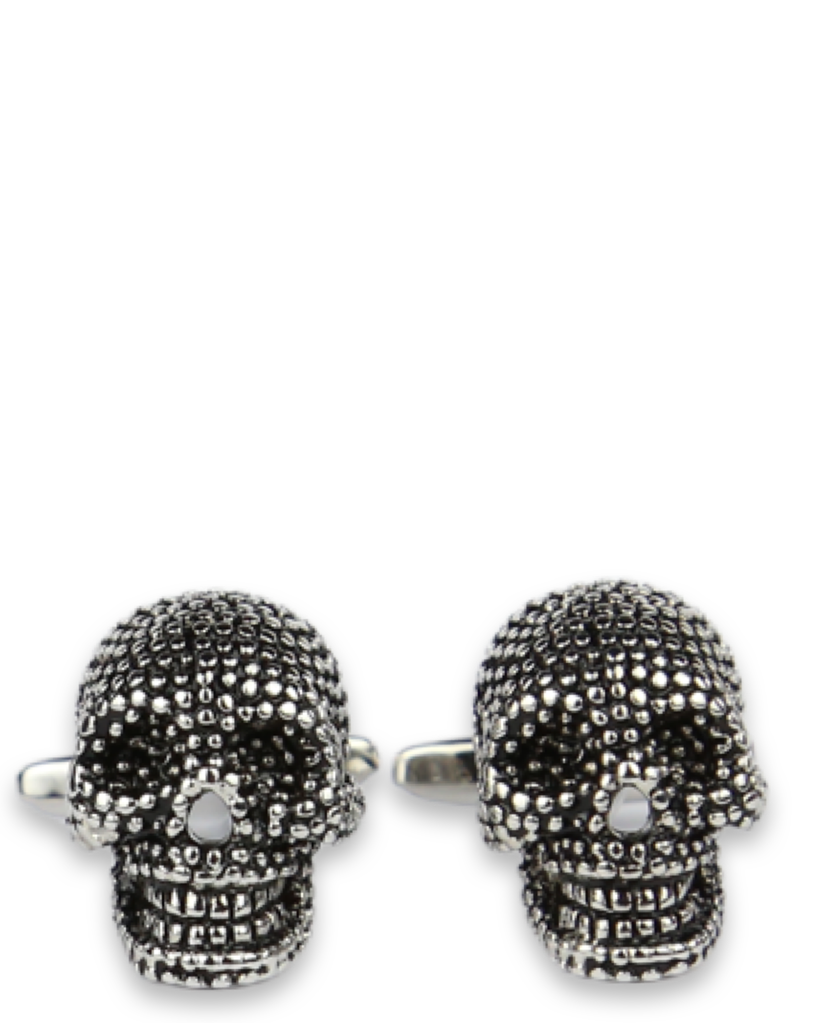 DÉCLIC Skull Textured Cufflinks for Men - Premium Stainless Steel Dress Shirt Accessories - Perfect for Weddings, Business Meetings & Formal Events