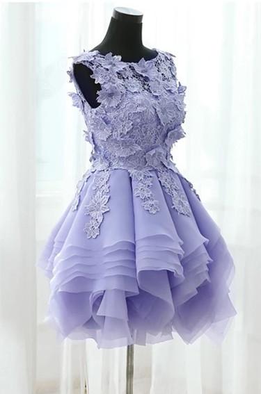 Elegant Floral Lace Ball Gowns - Organza Layered Homecoming Dresses for Prom, Wedding & Special Occasions | Plus Size & Petite Options Available
