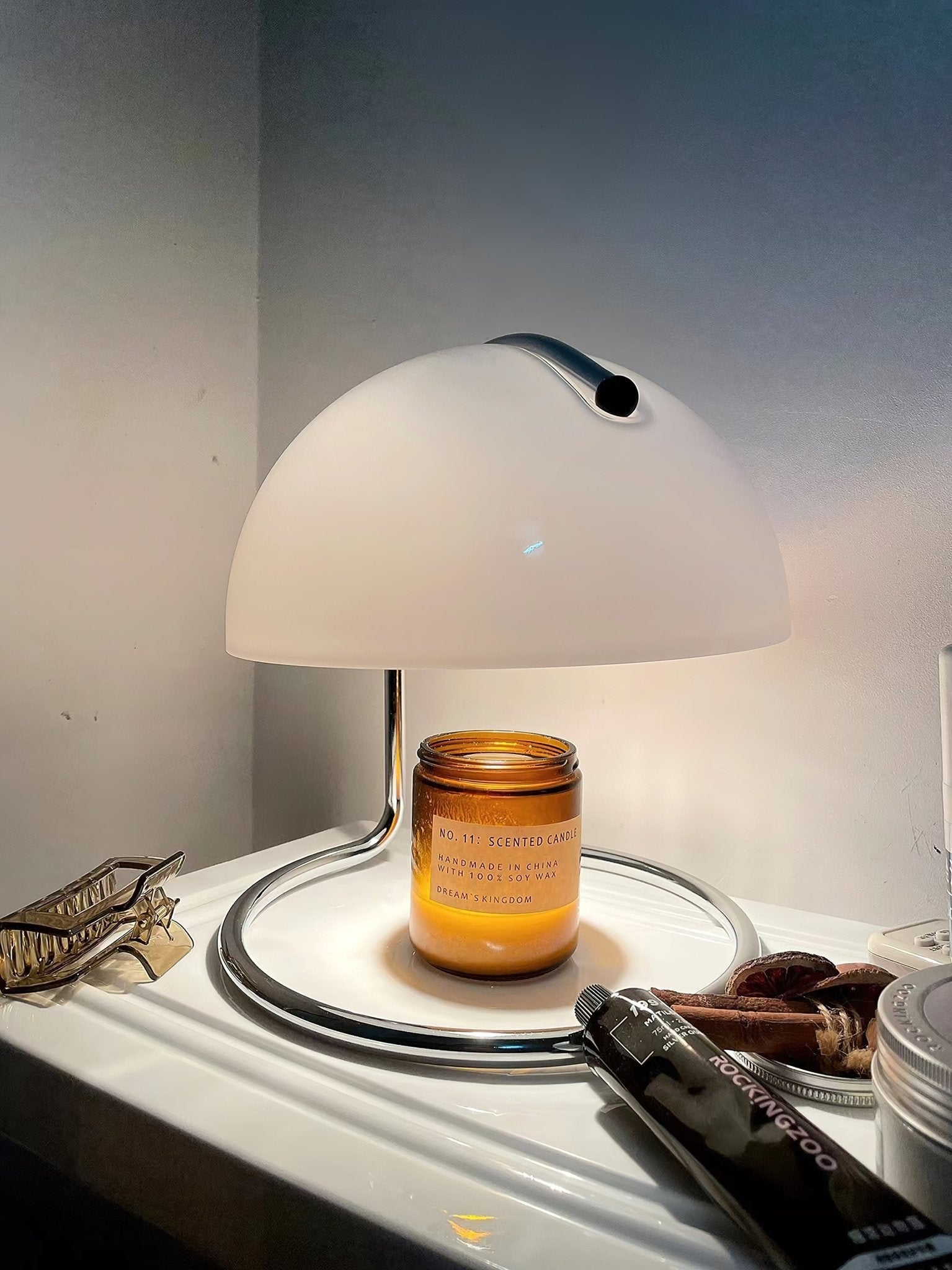 Pierre Table Lamp - Modern LED Nightstand Lamp with USB Port, Adjustable Brightness for Bedroom, Living Room, and Office (White) | Perfect for Reading, Working, and Creating Cozy Ambiance