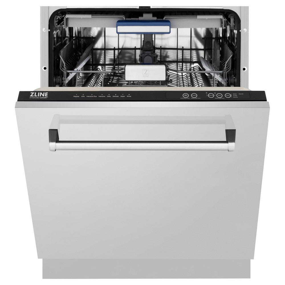 ZLINE 36-inch Stainless Steel Kitchen Package - Gas Range, Range Hood, Refrigerator, Microwave Drawer & Dishwasher (5KPR SGRRH36 MWDWV) | Premium Appliance Bundle for Modern Homes & Restaurant-Style Cooking