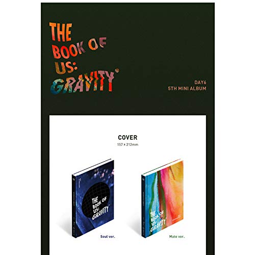 DAY6 - The Book of Us: Gravity (5th Mini Album) - CD + 80p Photobook + 2 Photocards + Postcard + Bookmark + Film Photocard + Folded Poster + Extra Gifts (Mate Version) | K-Pop Music Album for Fans, Collectors & Gift Giving | Perfect for Birthdays, Anniversaries & K-Pop Enthusiasts