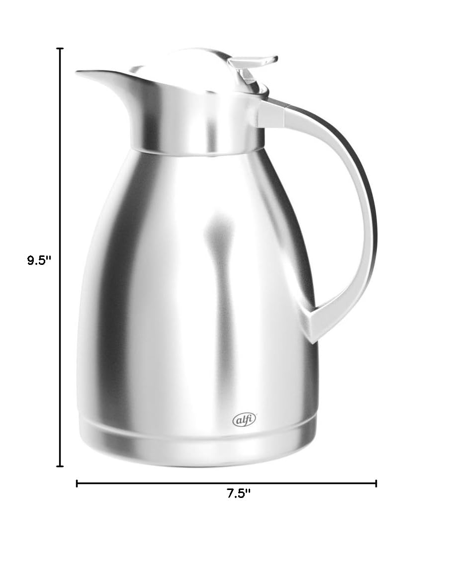 Alfi Albergo TT 1.5L Insulated Stainless Steel Thermos Can - Keeps Drinks Hot/Cold for 24 Hours - Perfect for Camping, Office & Outdoor Activities