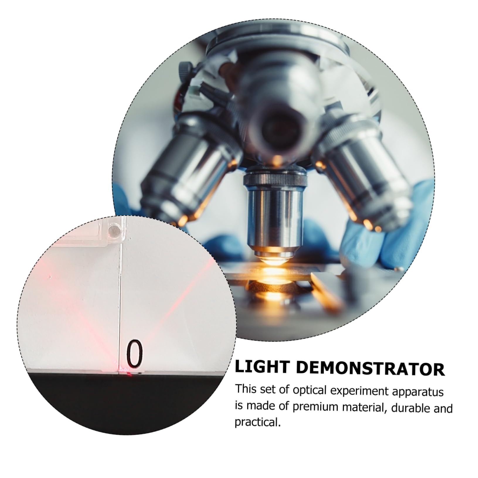Optical Light Reflection and Refraction Demonstrator Set - Science Lab Equipment for Physics Teaching & Learning - Perfect for Classroom Experiments and STEM Education