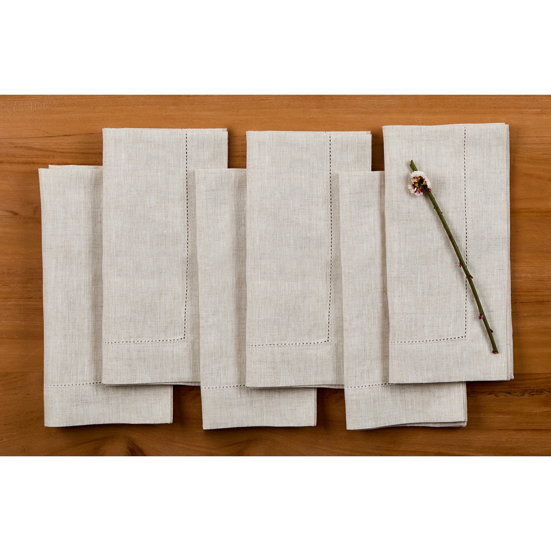 Premium Classic Hemstitch Linen Napkins - Elegant Dinner Table Decor for Weddings, Parties & Fine Dining