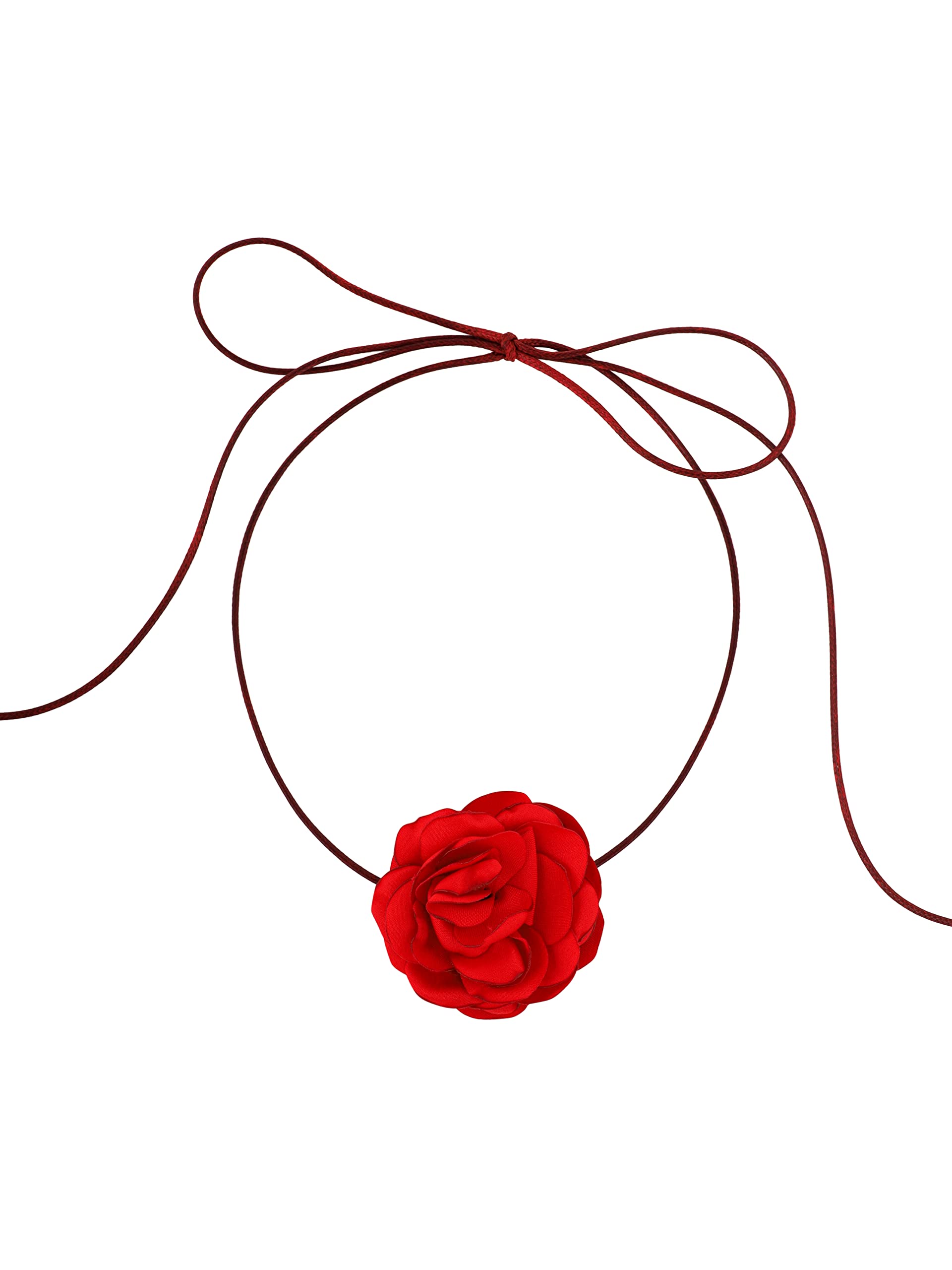 Elegant Rosette Flower Choker Necklace for Women & Girls | Trendy Floral Jewelry Accessories | Perfect for Weddings, Parties & Everyday Fashion