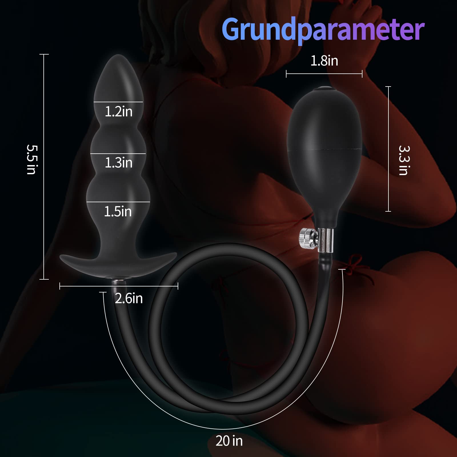 **Expandable Silicone Anal Plug - Body-Safe Medical Grade, Waterproof Butt Sex Toy for Men & Women | Quick Release Valve, Stretching & Training | Beginner to Advanced Use | Perfect for Solo Play & Couples Fun**