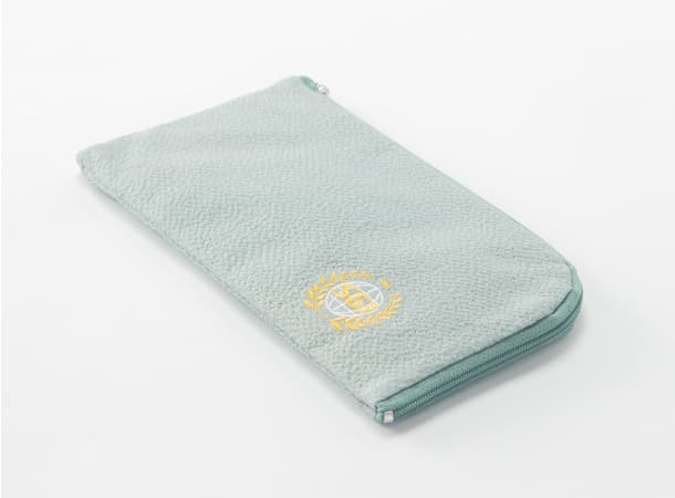 Original Prayer Beads Pouch with SGI Logo - Grey | Buddhist Meditation Accessory | Perfect for Daily Chanting & Spiritual Practice