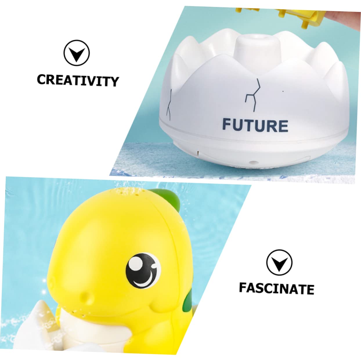 VICASKY 5pcs Dinosaur Bath Toys for Kids - Waterproof Floating Tub Toys with 1200mAh Battery - Fun Bathtime & Pool Playtime for Toddlers & Children
