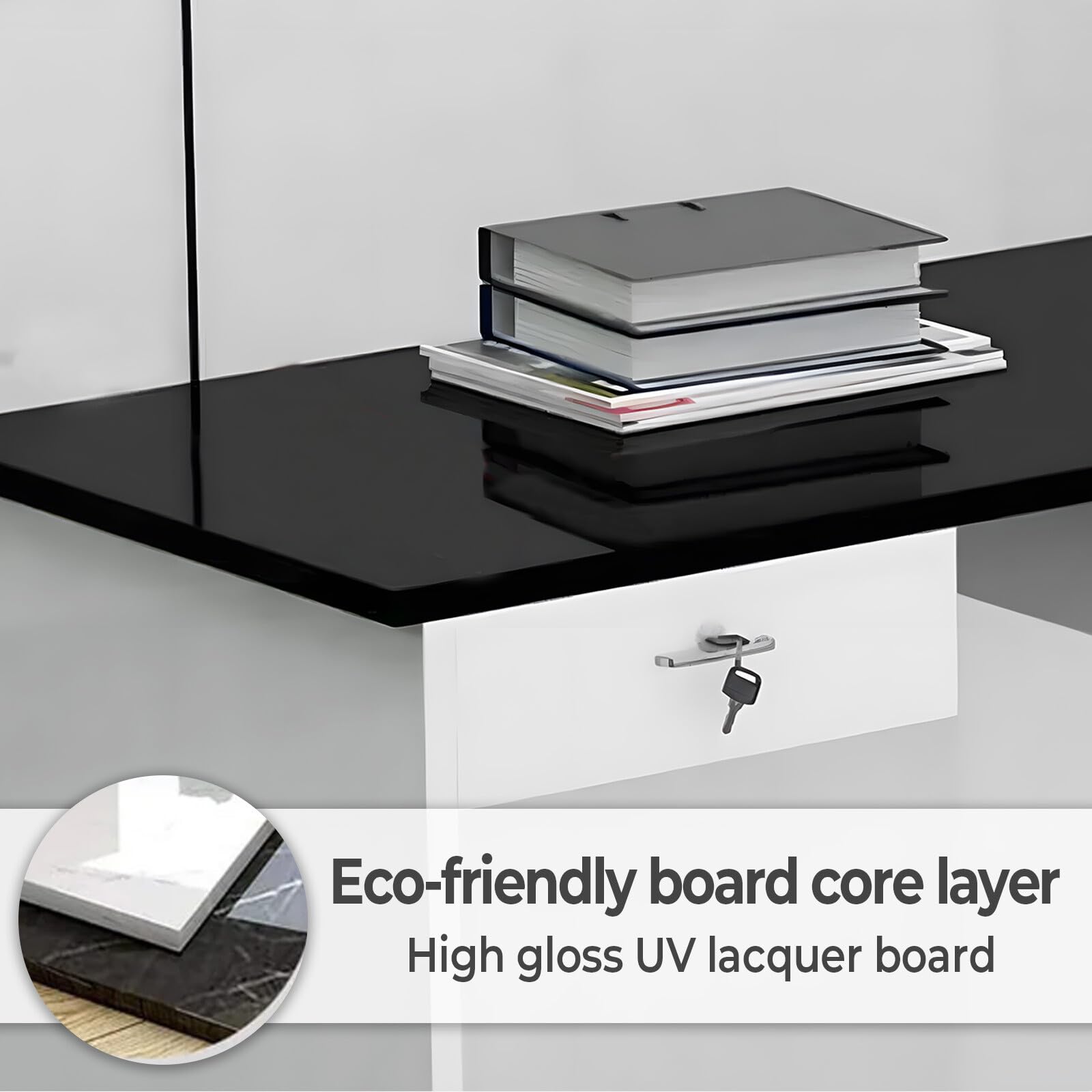 Modern Reception Counter Desk with Drawer - 110