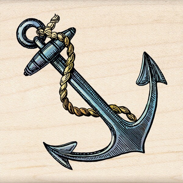 Custom Anchor Rubber Stamp - Personalized Nautical Design for DIY Crafts, Scrapbooking & Wedding Invitations - Perfect for Home, Office & Gift Use