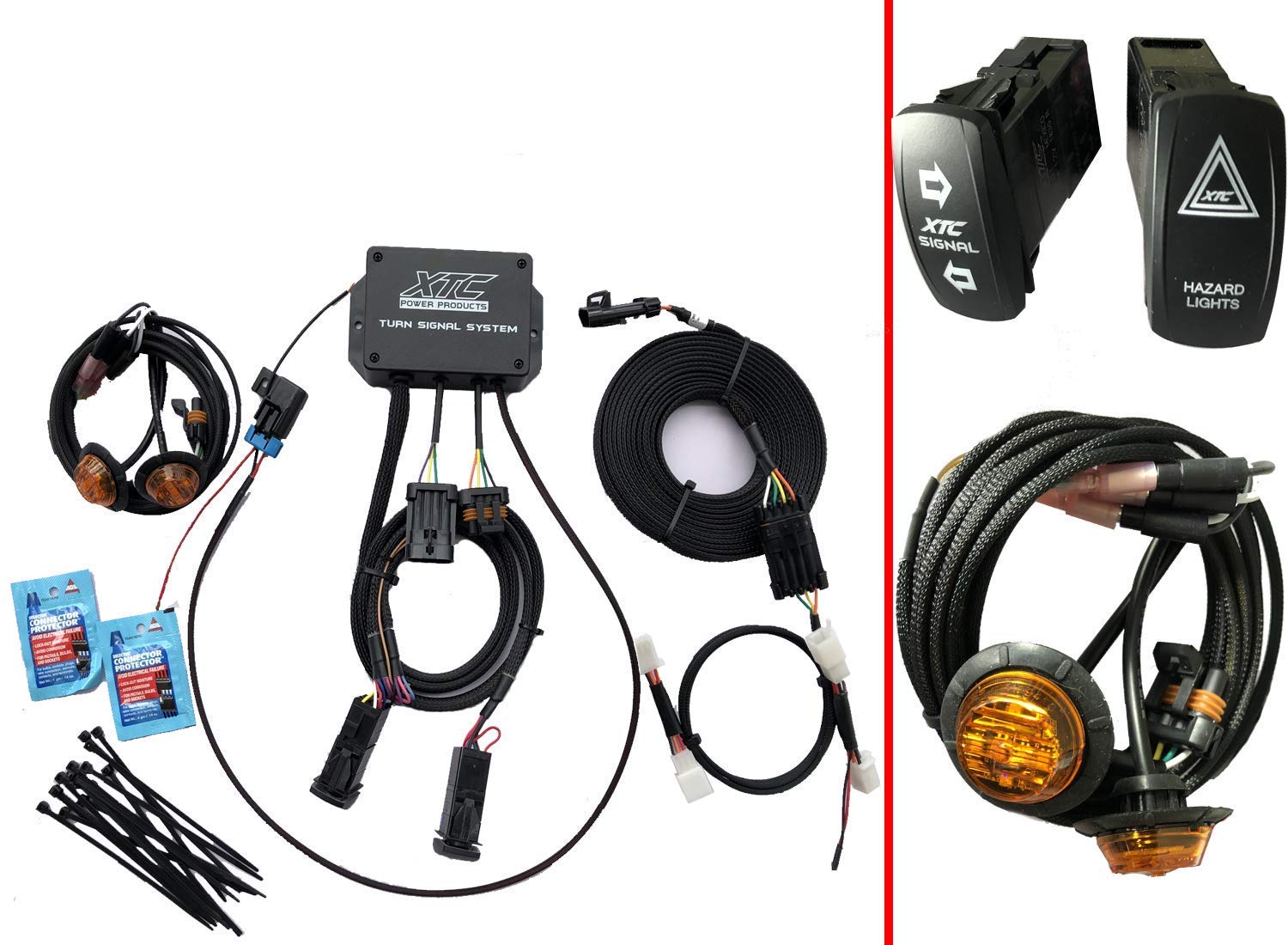 XTC Plug & Play Turn Signal System for Mahindra Roxor UTV (2019-2020) - TSS-ROX-M6 Black - Easy Installation & Enhanced Safety for Off-Road Adventures