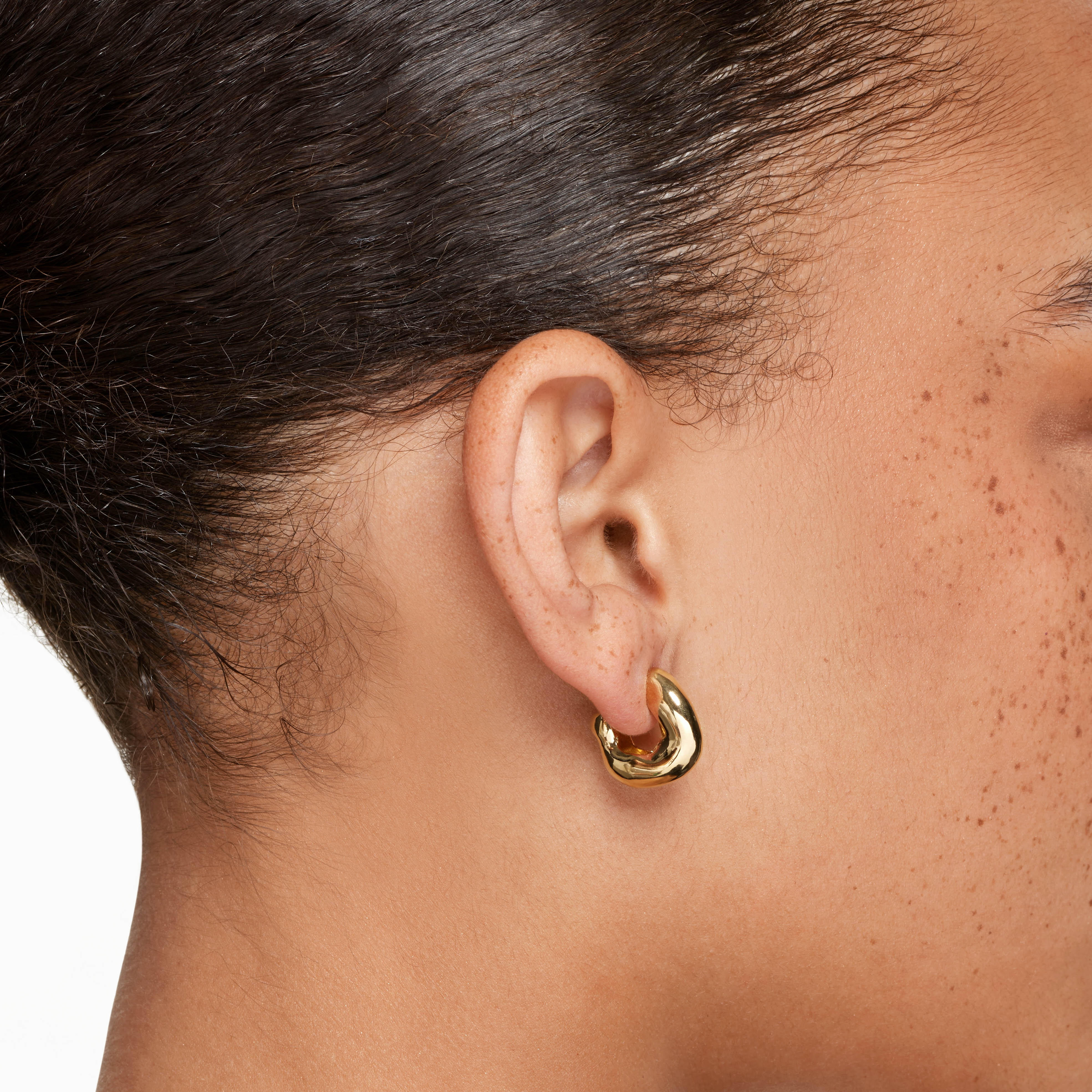 Organic Gold Hoop Earrings for Women - Hypoallergenic & Lightweight - Perfect for Everyday Wear, Parties & Special Occasions