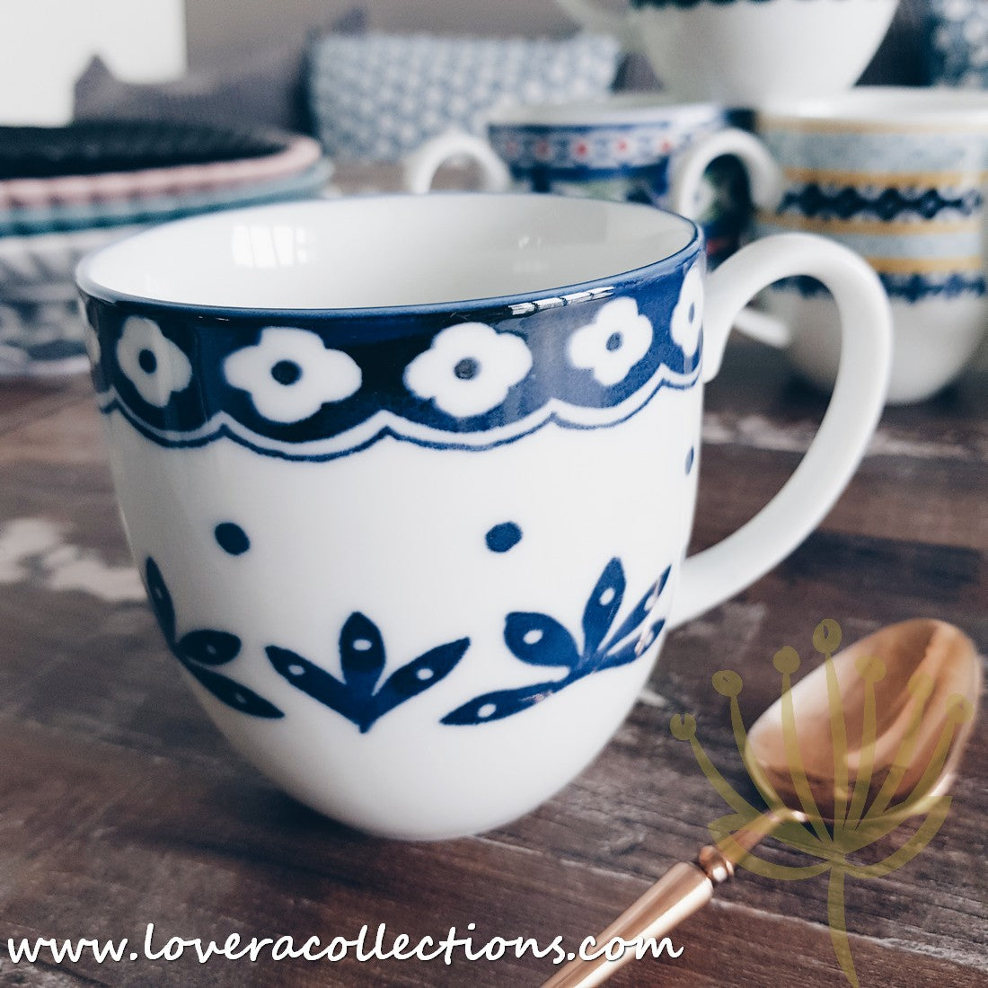 Awasaka Japan Blue and White Polka Dot Dessert Plates Set - 3 Piece Ceramic Bowls for Desserts, Snacks, Condiments | Elegant Tea Party, Japanese Dining, Home Decor