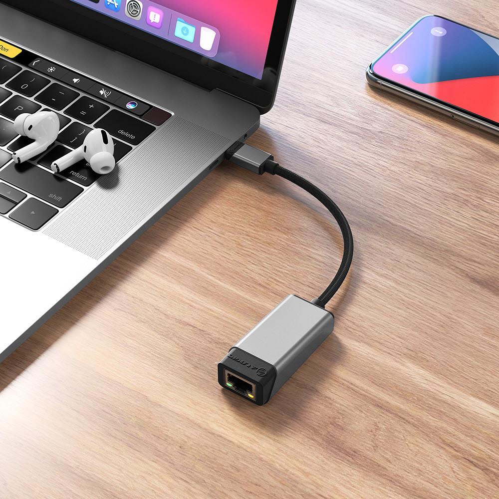 ALOGIC Ultra USB C to RJ45 Ethernet Adapter - 15cm High-Speed Gigabit Ethernet Converter for MacBook, iPad Pro, Chromebook - Stable Wired Internet Connection for Gaming, Streaming & Remote Work