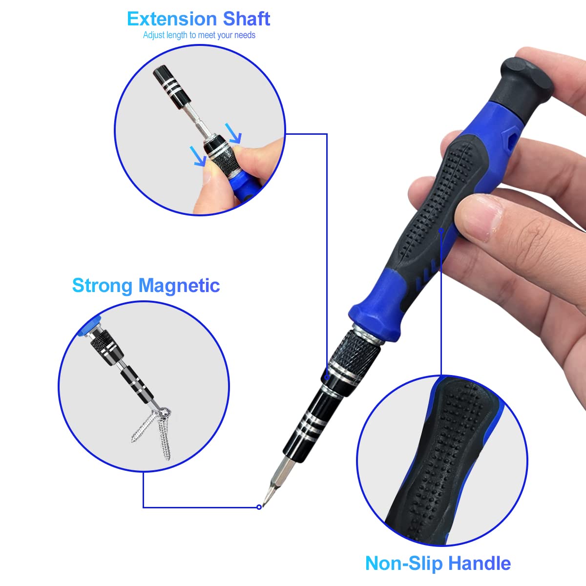 EFAITHFIX 142-Piece Magnetic Precision Screwdriver Set with 120 Bits - Professional Electronics Repair Tool Kit for iPhone, MacBook, Laptop, PC, Tablet, PS4, Xbox & Nintendo Switch - Perfect for Home DIY, Tech Repairs and Game Console Maintenance