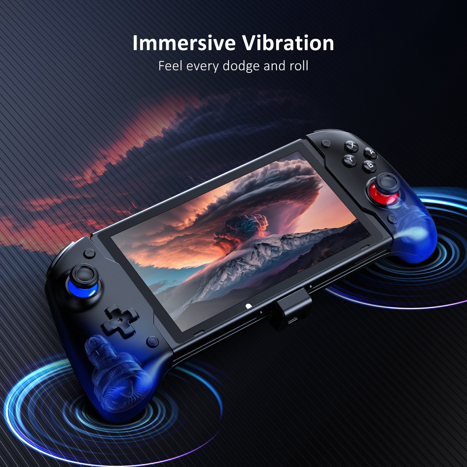 NexiGo Gripcon Ergonomic Controller for Nintendo Switch - Comfortable Handheld Gaming Grip for Switch & Switch OLED - Perfect for Travel, Commuting & Long Gaming Sessions
