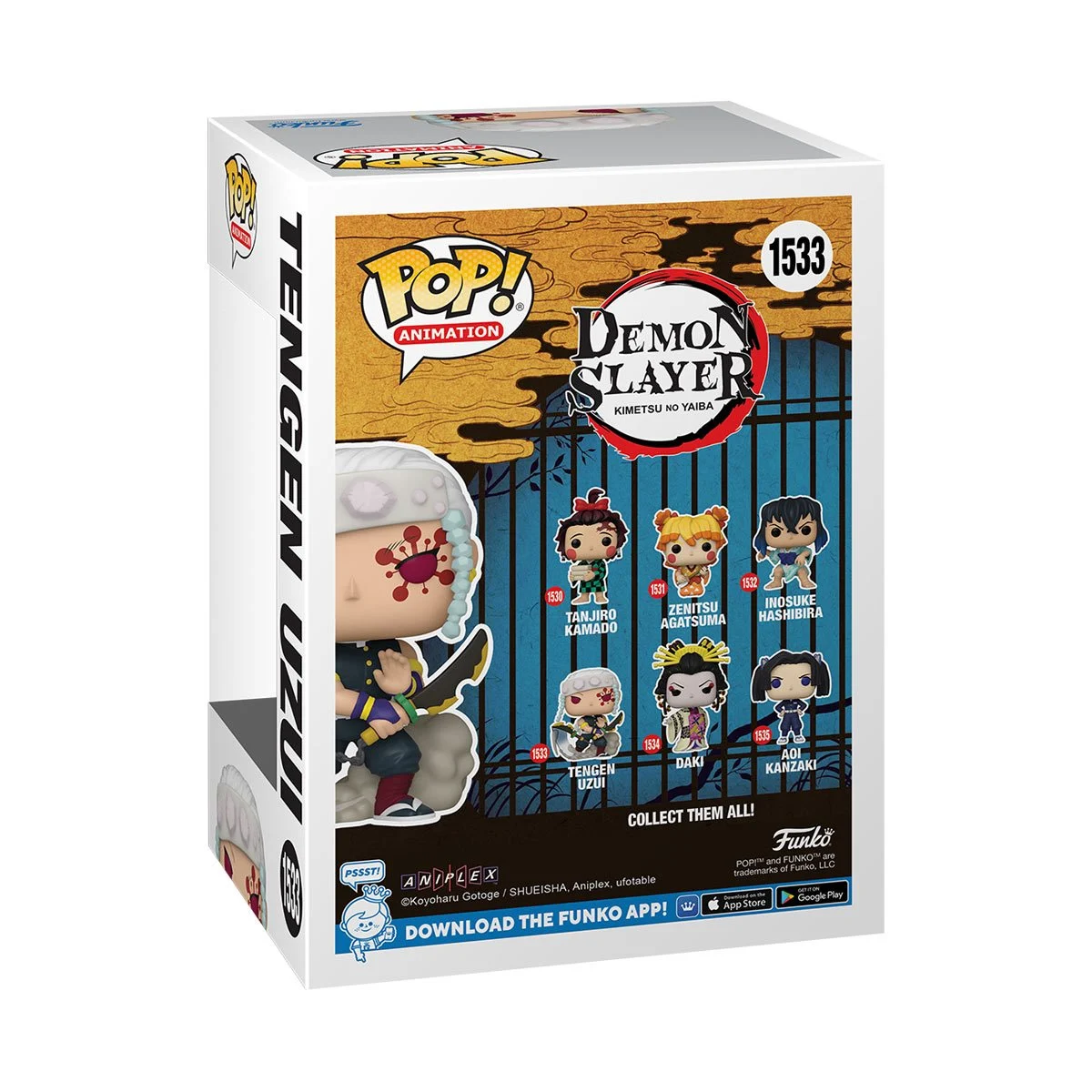 Demon Slayer Tengen Uzui Funko Pop! Vinyl Figure #1533 - Anime Collectible for Fans, Gift for Otaku - Perfect for Display, Cosplay Inspiration & Anime Decor