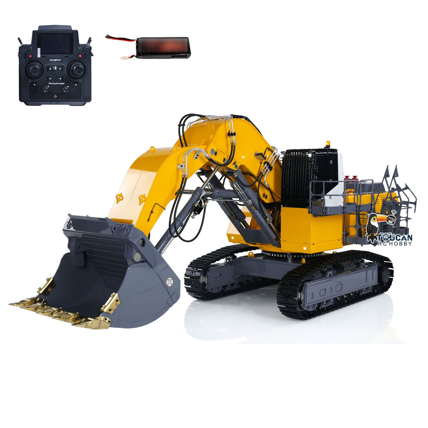 LESU 1/14 Scale RC Hydraulic Excavator 9150 Remote Control Digger Truck - RTR Hobby Model with Forward Shovel PL18EV Lite for Construction Simulation & Outdoor Play