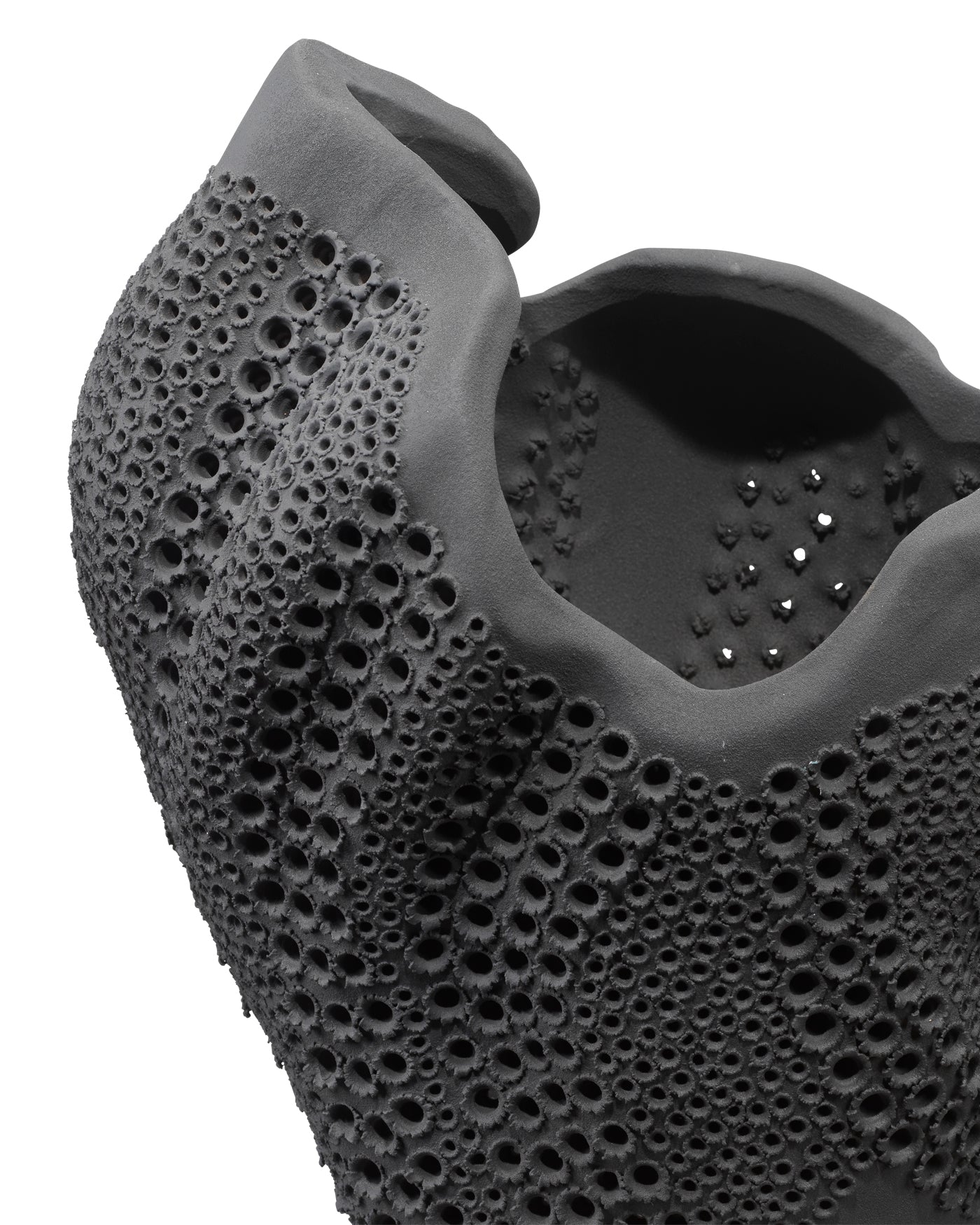 Eclipse Vase - Modern Black Ceramic Flower Vase for Home Decor, Wedding Centerpiece & Office Desk Decorations