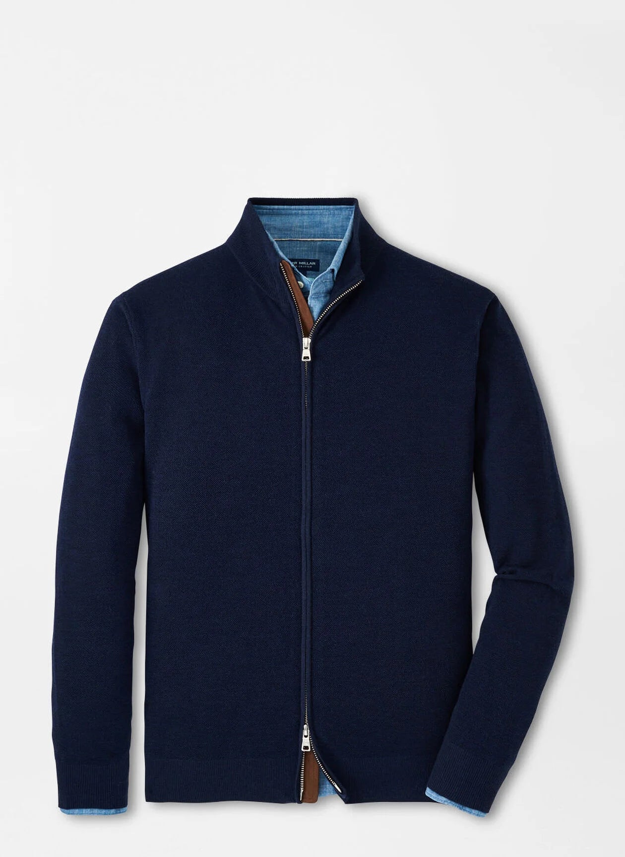 PETER MILLAR SLD Full-Zip Cardigan Sweater for Men | Lightweight & Stylish | Perfect for Casual Wear, Office & Outdoor Activities