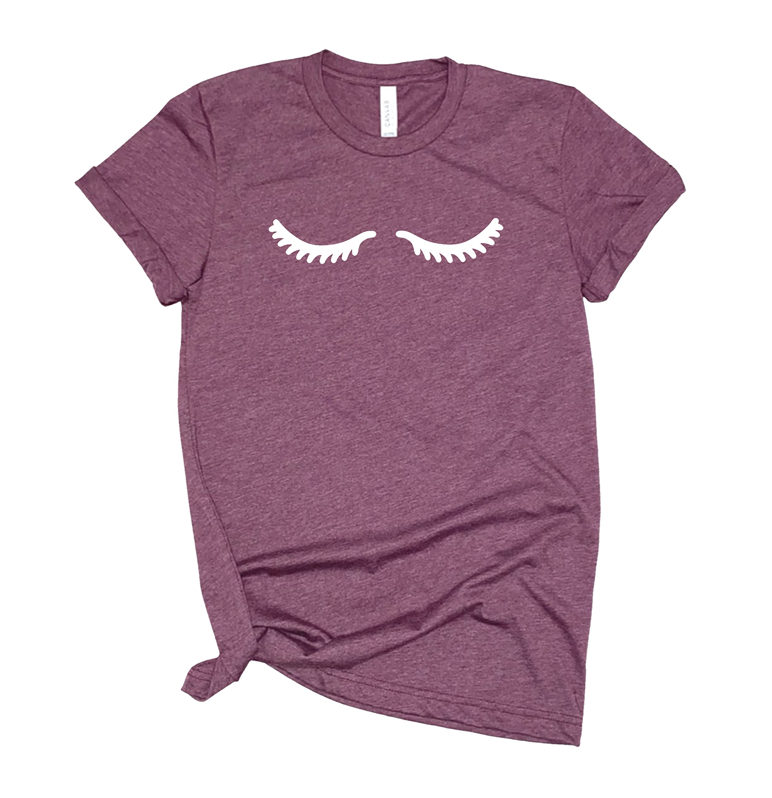 Women's Eyelashes Graphic T-Shirt - Casual Short Sleeve Top for Girls | Perfect for Everyday Wear, Parties & Street Style