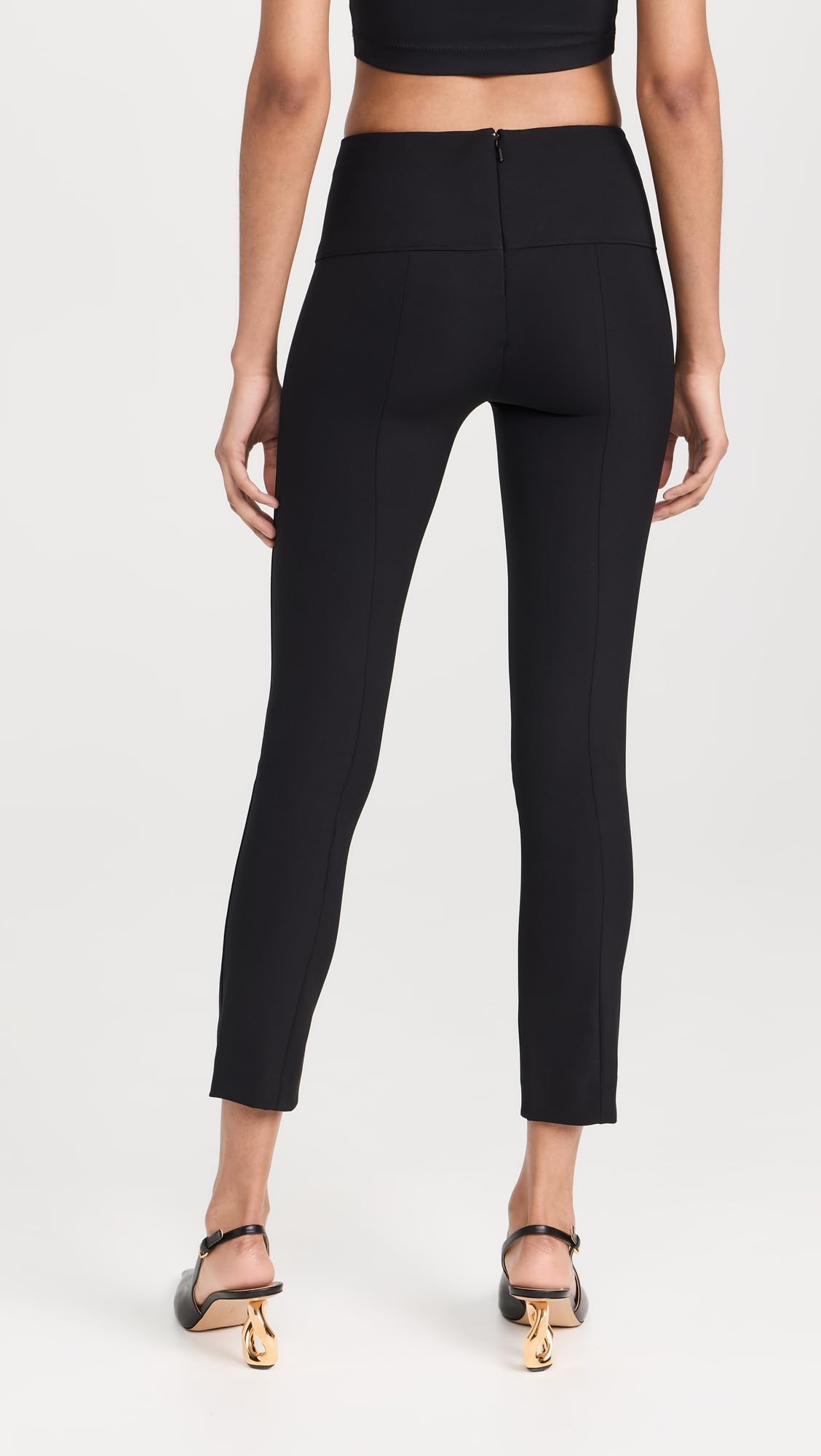 Women's High Waisted Zip Back Scuba Pants - Stretchy Comfort for Yoga, Workout & Lounge Wear - Perfect for Gym, Running & Casual Outfits
