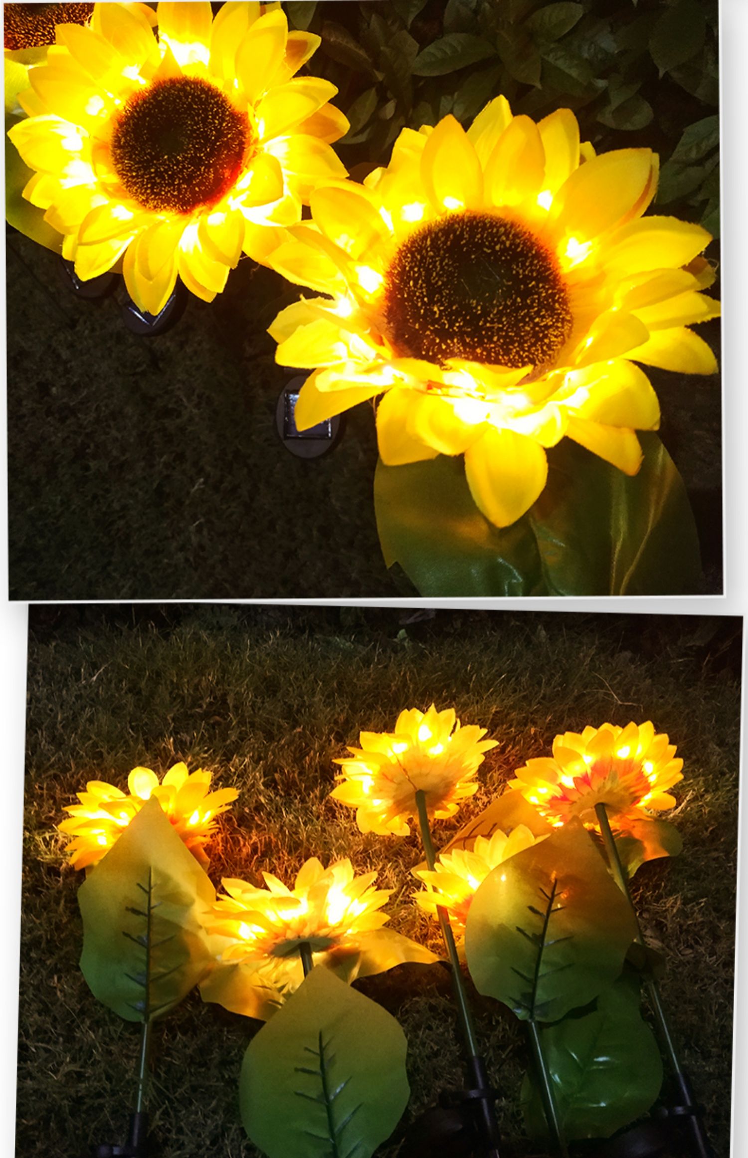 Solar Powered Sunflower LED Garden Light - Waterproof Outdoor Decorative Lighting for Yard, Patio, Pathway - Perfect for Landscape, Backyard, Wedding Decor