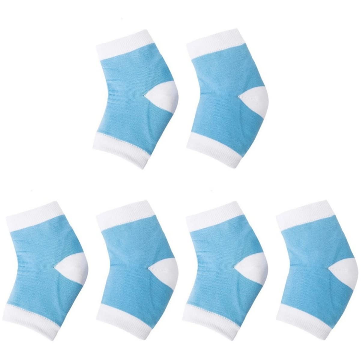 FRCOLOR 3 Pairs Moisturizing & Anti-Crack Heel Socks with Nylon Gel - Soft Breathable Foot Care for Dry Cracked Heels - Perfect for Sleeping, Winter Care & Pedicure Protection